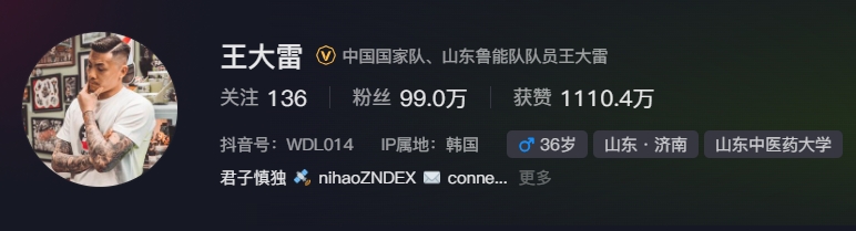  事出突然？泰山賽前幾小時亞冠退賽，王大雷社媒IP還顯示在韓國