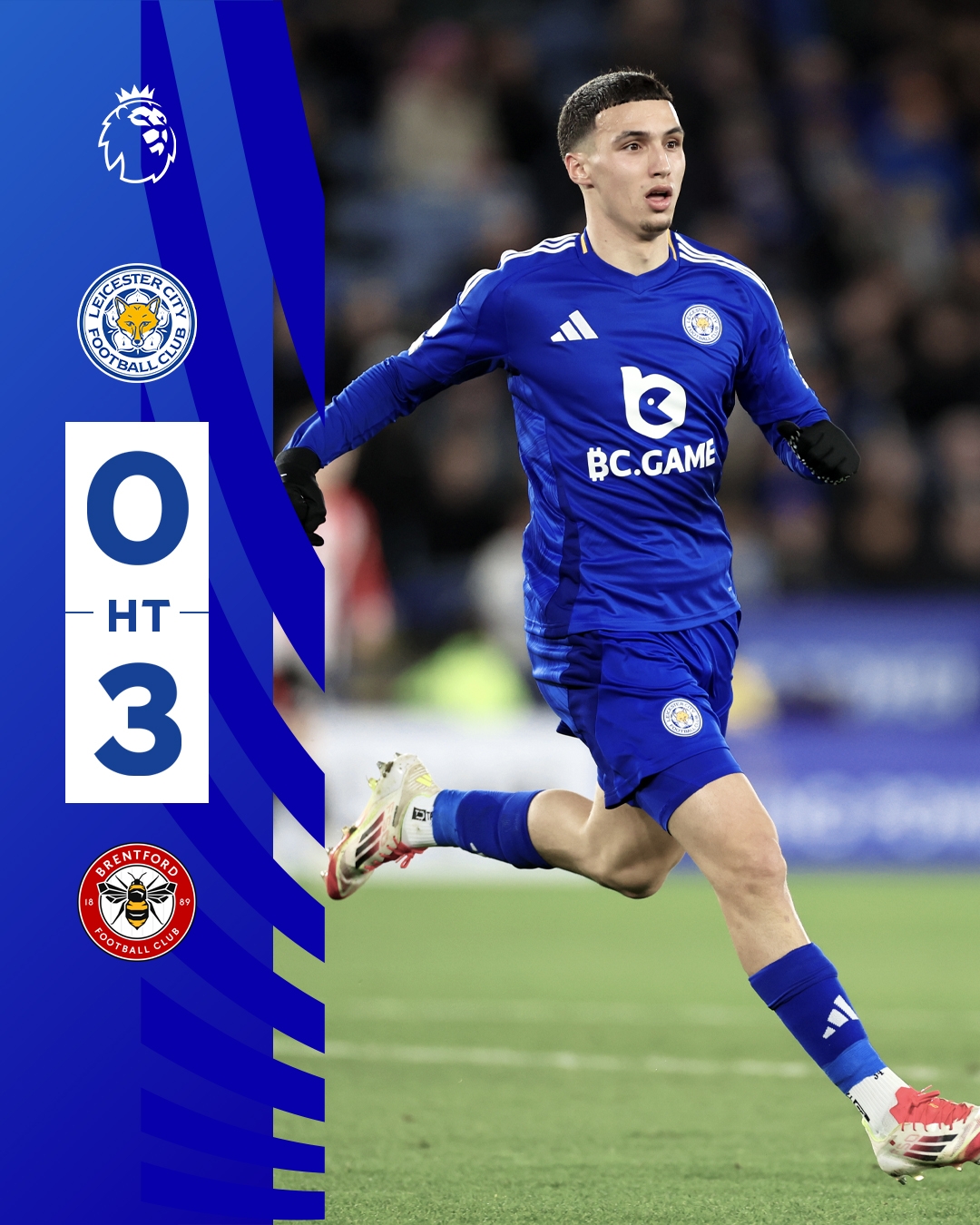  半場(chǎng)0-3！萊斯特若不進(jìn)球輸球，將主場(chǎng)6連敗0進(jìn)球創(chuàng)歷史最糟戰(zhàn)績(jī)